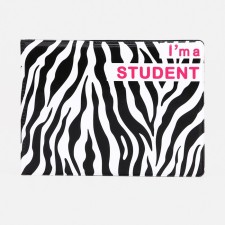 Cover for a student ticket, black/white color