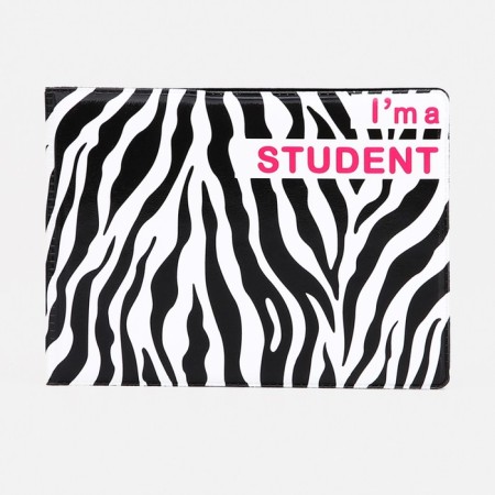 Cover for a student ticket, black/white color