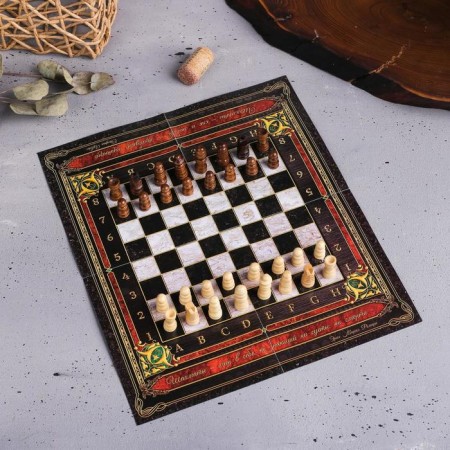 Wine set: a soda knife with a corkscrew, a drip, a foil knife and a plug for wine with chess "Golden Man".-9