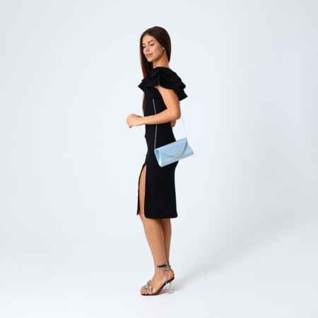 Women's bag on magnet, blue color-6