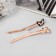 Invisible hair "Hadley" (set 2 pcs) butterfly, 6 cm, pink gold