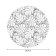 The tablecloth "Black and white tropics", round, Saten, d = 150 cm