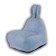 A chair "Bunny" with ears Small, size 70x70x80 cm
