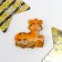 Magnet Polystone "Tigerok-Malysh on gold coins" MIX 6x2x5.5 cm