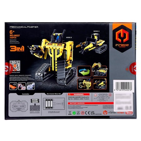 Radio -controlled designer "Construction excavator", 3 assembly options, 430 parts-8