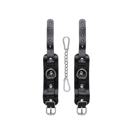 Pecado BDSM bracelets, mini with rounded corners, genuine leather, black-4