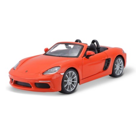 BBURAGO Porsche 718 BOXSTER, DIE-CAST, 1:24, Orange color, opening doors
