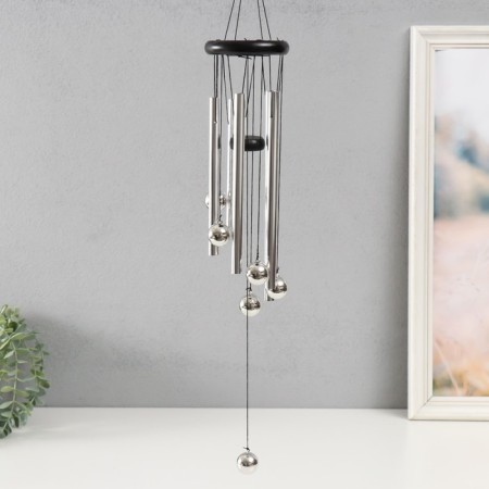 Wind music metal, tree "Balls" 5 tubes 55x9x9 cm