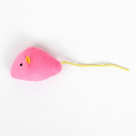 A toy for cats "Mouse with cat mint", 5 cm, pink-2