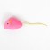 A toy for cats "Mouse with cat mint", 5 cm, pink