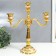 Summary Metal for 3 candles "rosary" gold, white enamel 36.5x31.5x12 cm