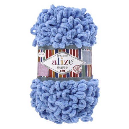 Yarn "Puffy Fine" 100% micropoliester 14.5m/100g (112 blue)-1