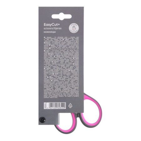 Scissors 17 cm Erichkrause Easycut+, for left -handed, anti -slip inserts, blister, mix-4