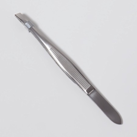 Pinzet "Premium" beveled, narrow, 9 × 0.6 cm, on the blister, silver color-9