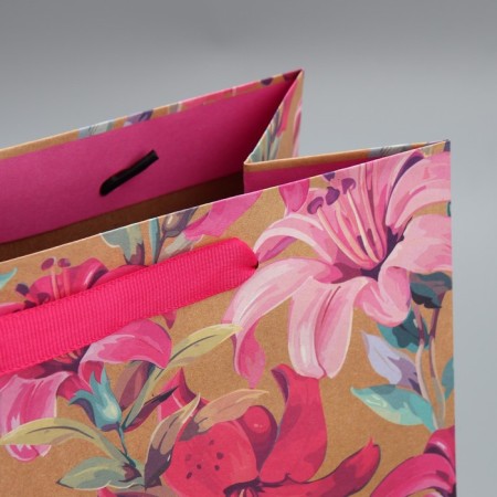 Package Gift Crafts Vertical, Packaging, Flowers, Ml 23 x 27 x 11.5 cm-3