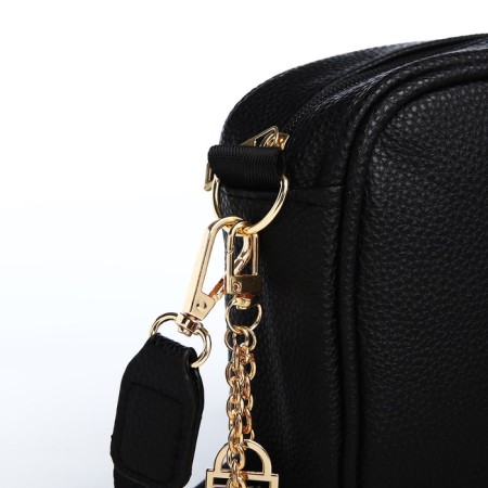 Women's bag of artificial leather "Black", 19x14x6 cm.-4