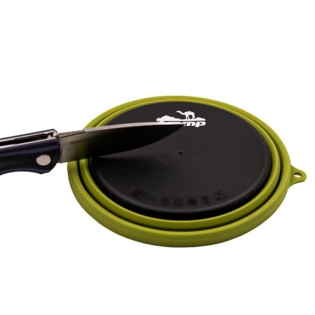 Silicone plate with a plastic bottom, 15 x 15 x 8.5, olive color-3