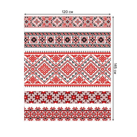 The tablecloth “Folk identity”, rectangular, Saten, size 120x145 cm-1