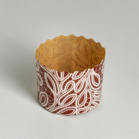 Paper form for cupcake, muffin and kulich "Russian lace" 60x45mm-1