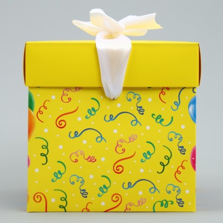 Gift folding box, packaging, "Happy Birthday", 15 x 15 x 15 cm-5