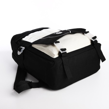 School set. A backpack with a zipper, a core, a bag, a pencil case, a bag for coins, black color-5