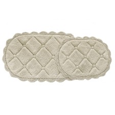 A set of bathroom mats Sofi de Marko Brianna, lace, size 60x100 cm, 50x70 cm, beige color