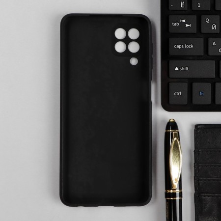Case for Samsung Galaxy A22, silicone, matte, black-4