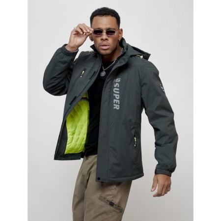 Sports male jacket, size 54, dark gray color-12