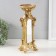 Polystone candlestick for 1 candle "Empire" gold with a mirror 9.5x7x26 cm