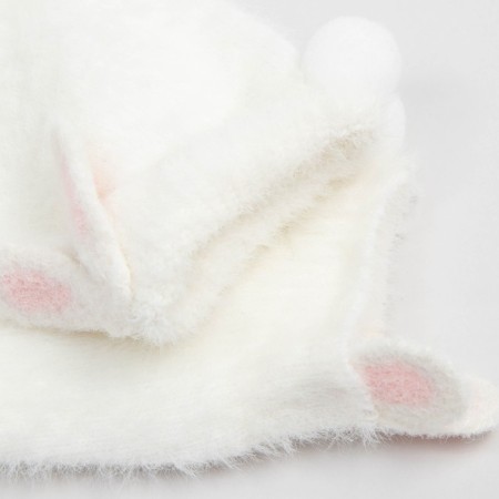Tensor socks minku with ears, white color, size 36-39 (23-25 ​​cm)-2