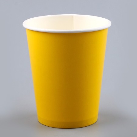 A set of paper utensils: 6 plates, 6 glasses, yellow color-7