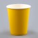 A set of paper utensils: 6 plates, 6 glasses, yellow color