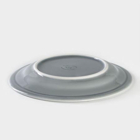 Porcelain plate "Watercolor", D = 17.5 cm, light gray color-2