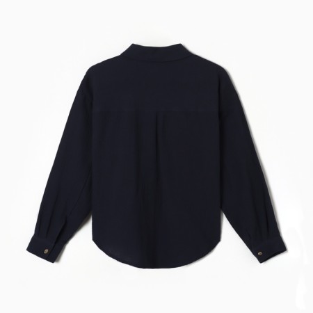 Female oversized shirt Mist Muslin size m, col. grey-7