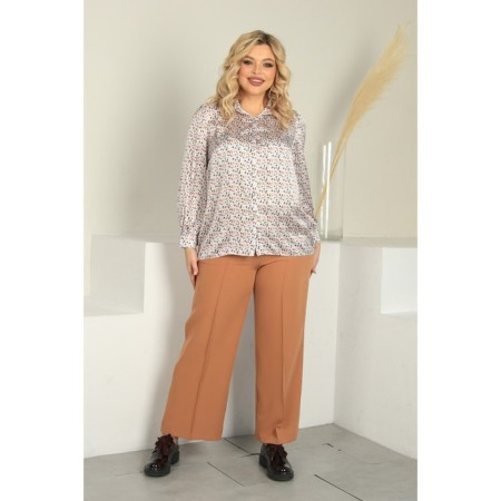 Female trousers, size 46, brown color