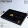 Decoration for jewelry 12 cells, phlock, 35 × 24 × 3, black color