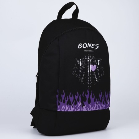 Bones Textile School Bones, 46x30x10 cm, vertical pocket, black color-2