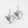 Earrings Metal "Heart" captivity, color silver