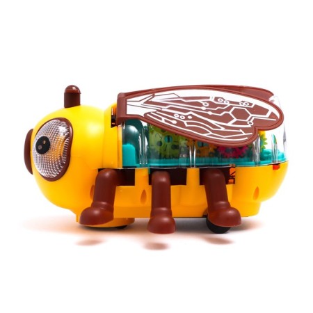 The bee "gears", light and sound, works from batteries, yellow color-1