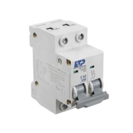 Aircraft switch VA 47-63, 2P 63A (C) 4.5KA ETP-1