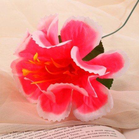 Artificial flowers "Crisp" D-11 cm H-27 cm, bright pink-1