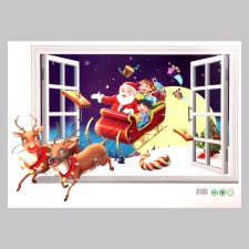 Sticker 3D Interior New Year 70*50cm