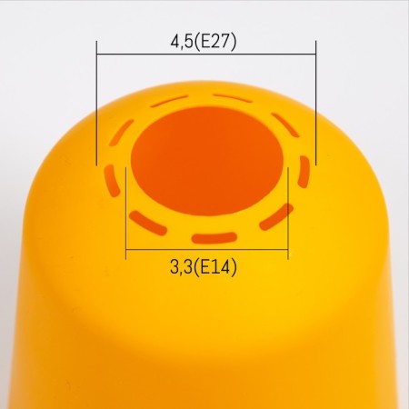 Universal "Cylinder" E14/E27 yellow 11x11x12cm-1