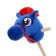 Soft toy "Horse-horseman", on a stick, mix, blue color