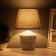 Table lamp with lampshade Risalux "Nebraska", 1 × 40 W, E27, Gray, 20 × 20 × 32 cm