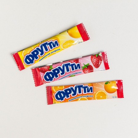 Chewing candy "Futti" with the taste of strawberries, orange, lemon, 10 g-1