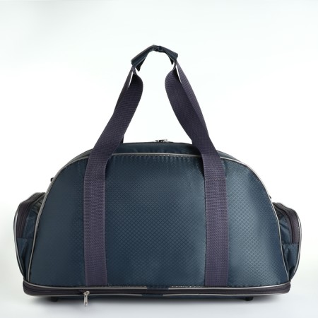 Sports bag with a lightning with an increase, 4 outer pockets, a long belt, the color is gray-1