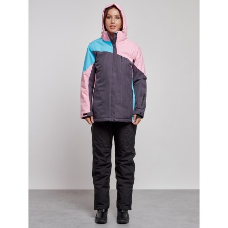 Ski costume female winter, size 54, pink color-4