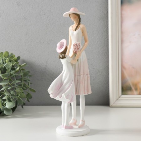 Polystone souvenir "Mom and daughter in hats" 9.5x7.5x26 cm-1
