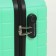 Small suitcase 20 "On a zipper, code castle, 4 wheels, mint color